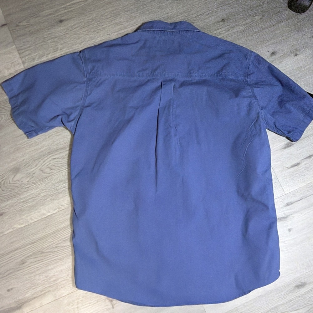 Carhartt‎ L Blue Button Up Work Shirt Thorshop Embroidered Made in Mexico - Picture 9 of 9